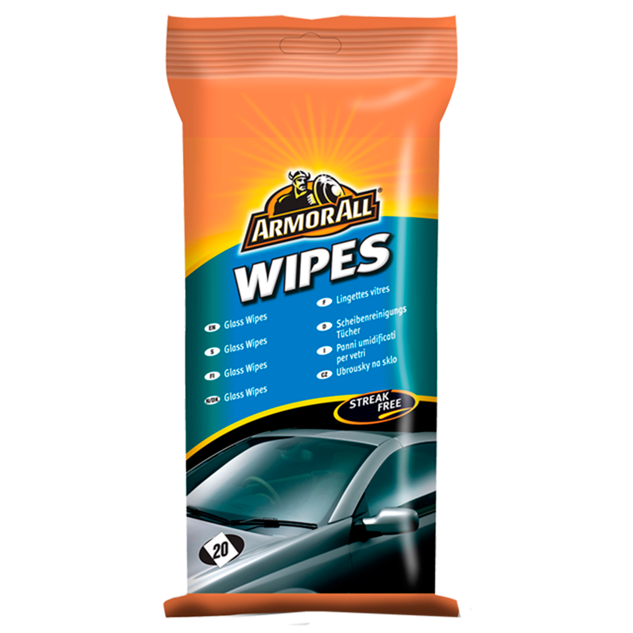 Armor All Glass Wipes 20 Pack