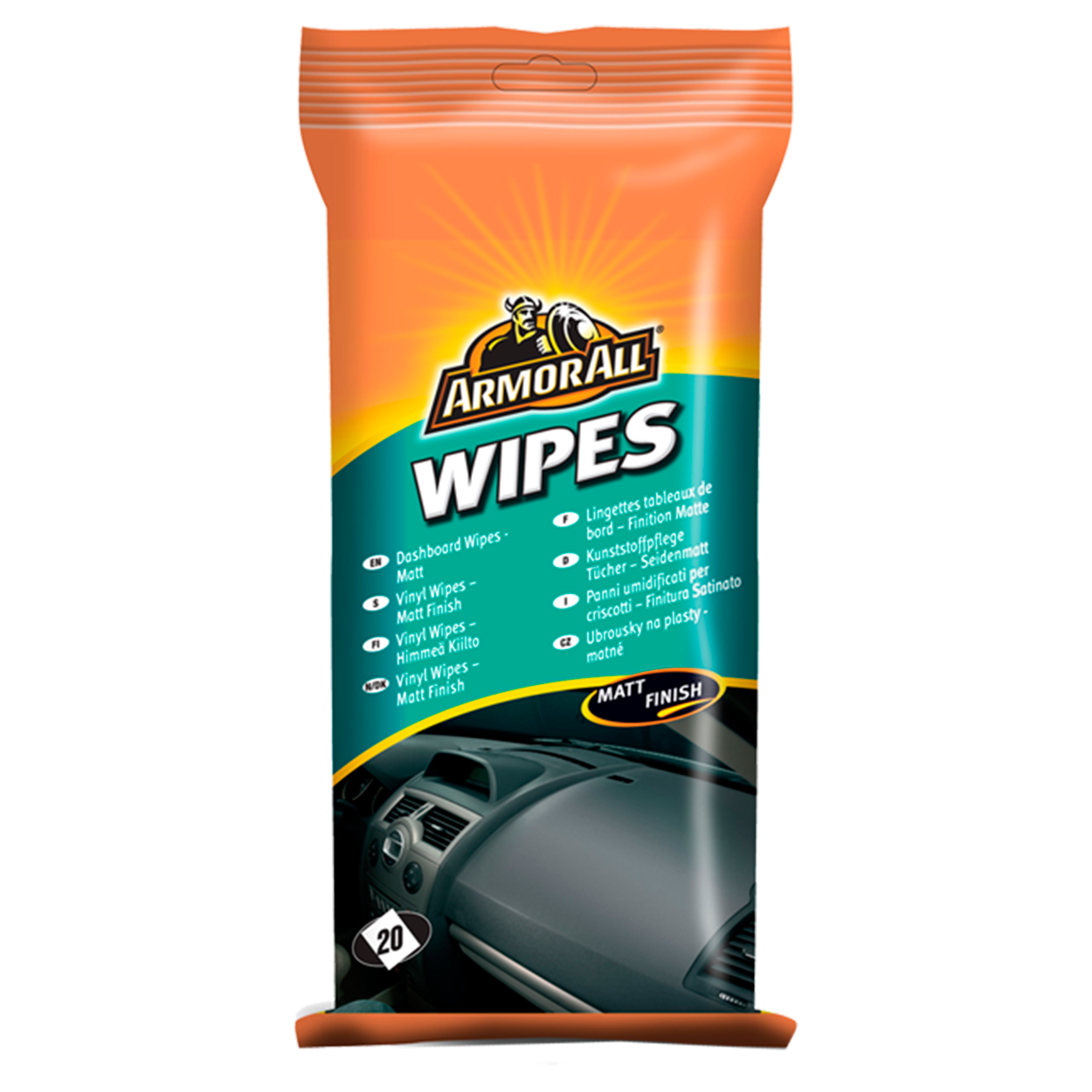 Armor All Dash Wipes Matt Finish 20 Pack