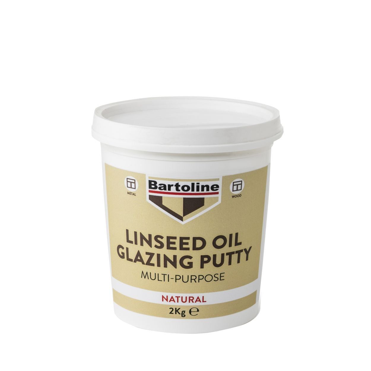 Bartoline 2Kg Linseed Oil Putty Natural