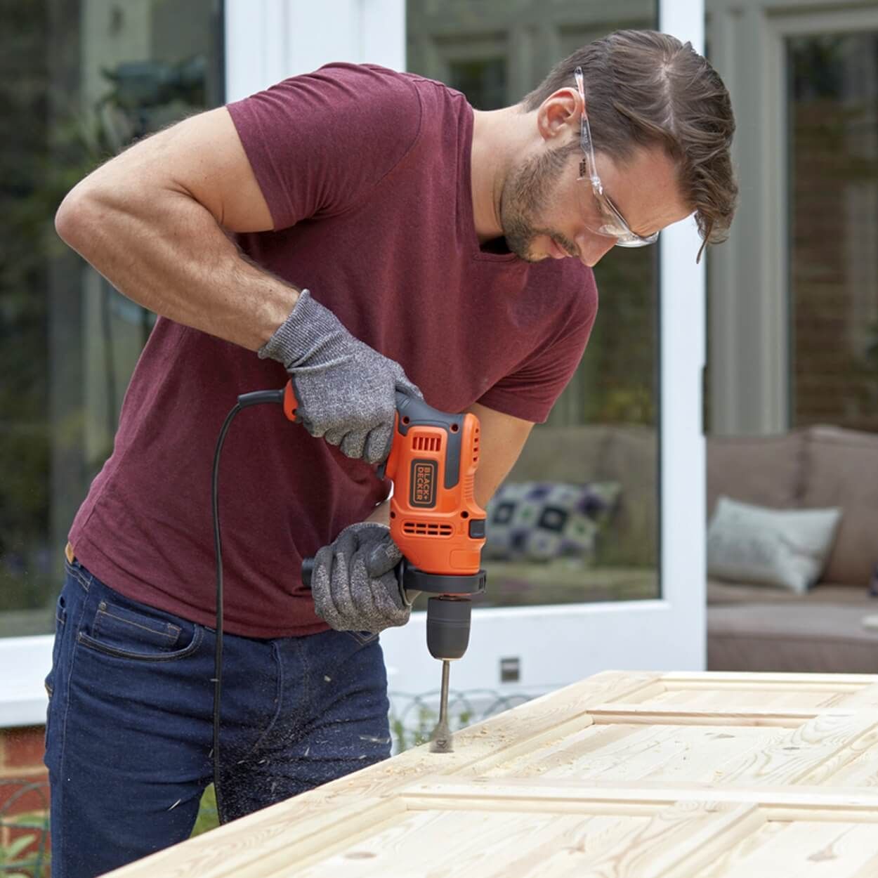 Black+Decker 500W Corded Hammer Drill