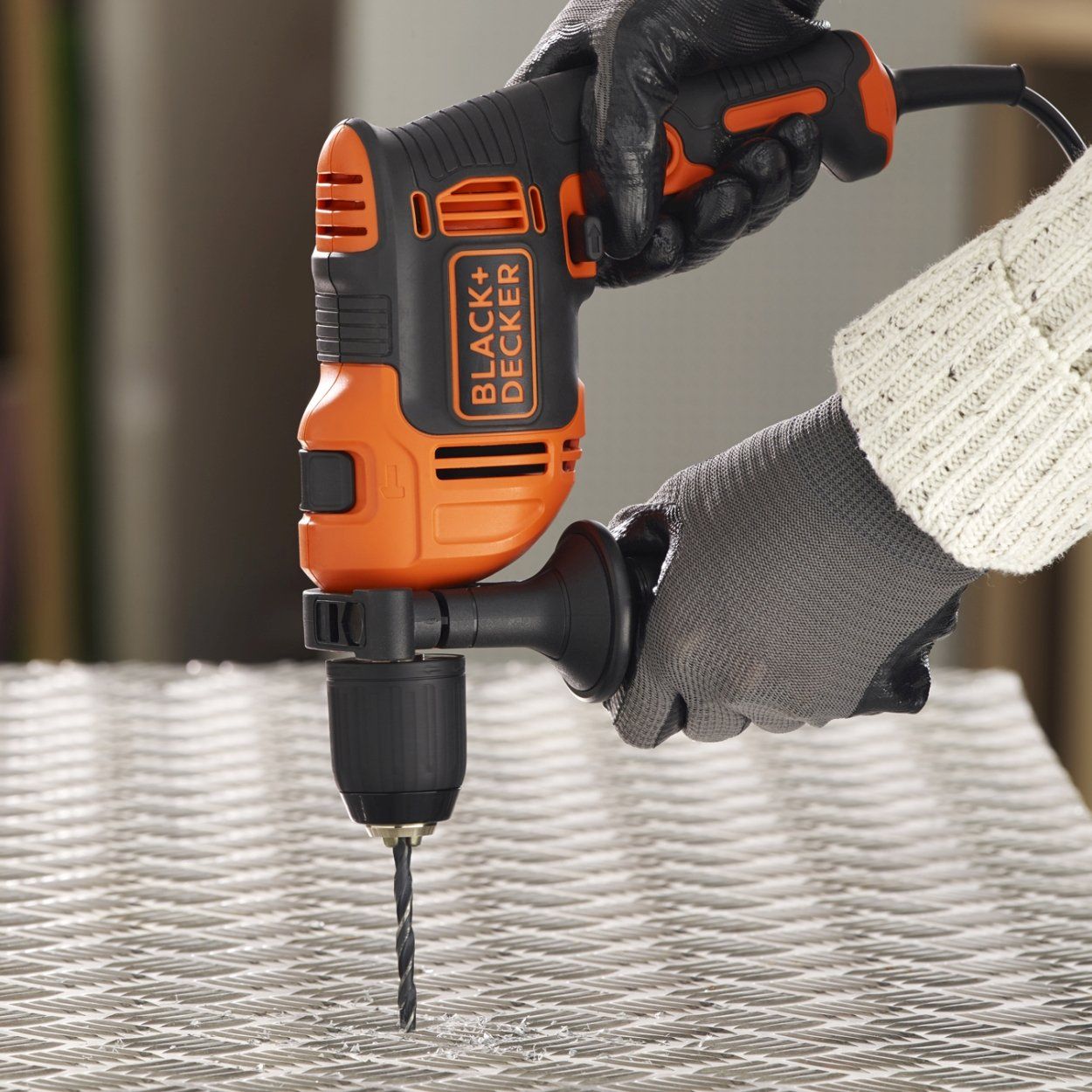 Black+Decker 710W Hammer Drill With Kitbox And Accessories