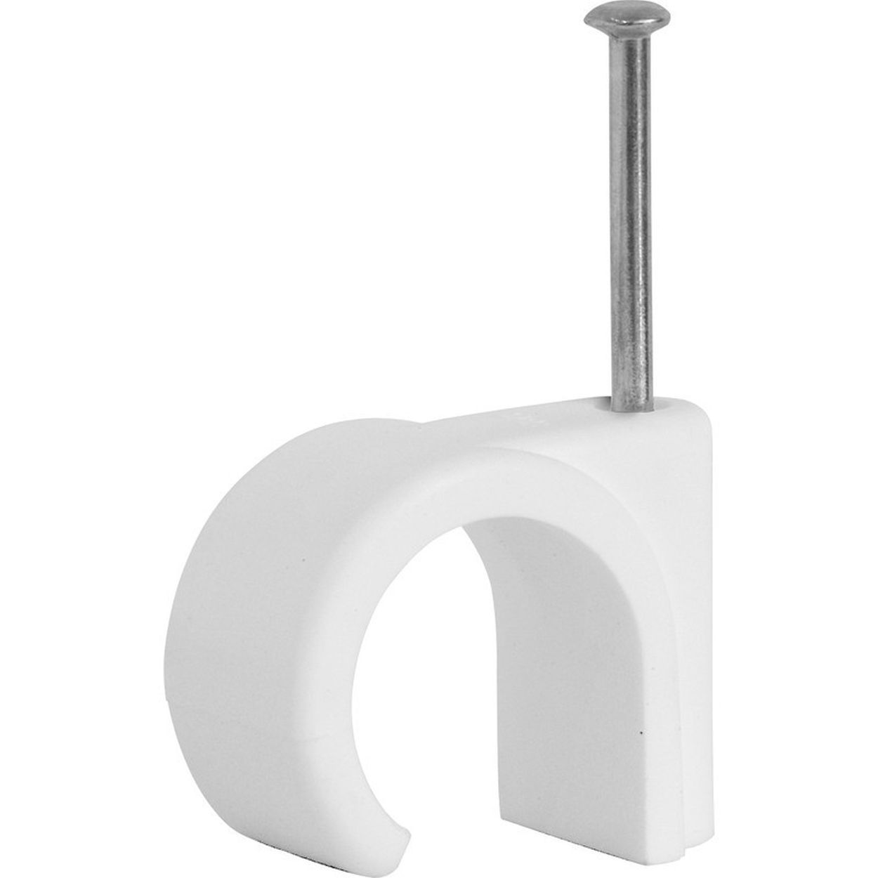 Round Cable Clip 6Mm Qty 50 - White