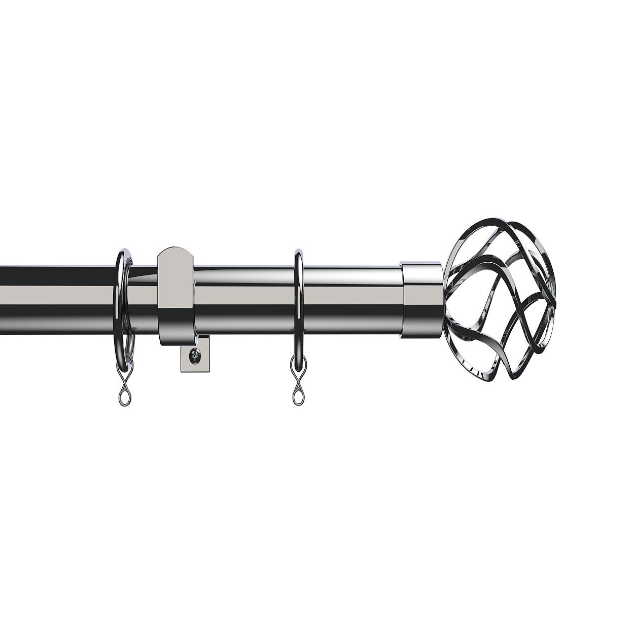 Woodies 25 28mm Ext Cage Pole 120-210cm Chrome