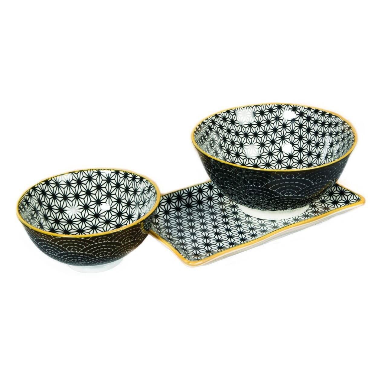 Geo Black Small Bowl