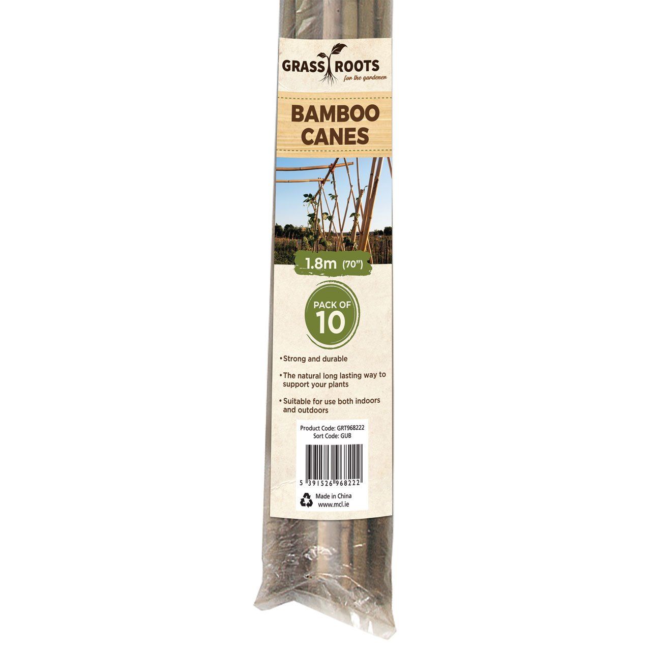 1.8M Pre-Packed Bamboo Canes(10) tural
