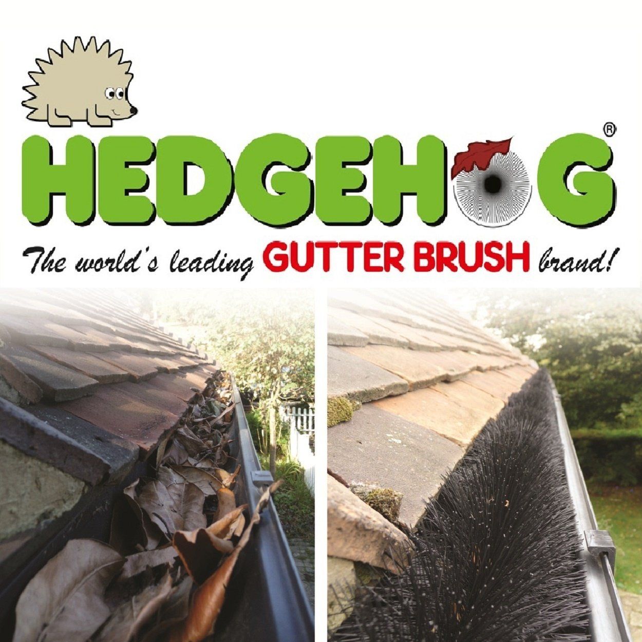 Hedgehog 4m Gutter Brush White