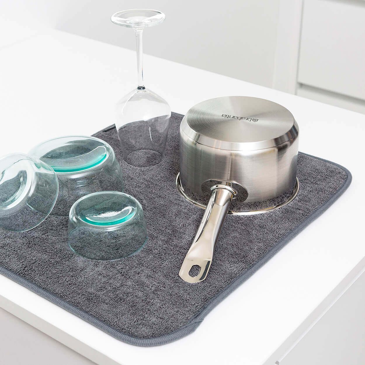 Brabantia Microfibre Dish Drying Mat Dark Grey
