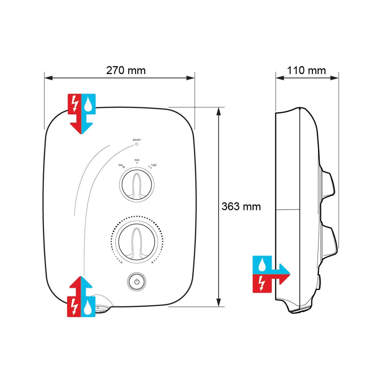 Mira Elite Se 9.8Kw Pumped Electric Shower