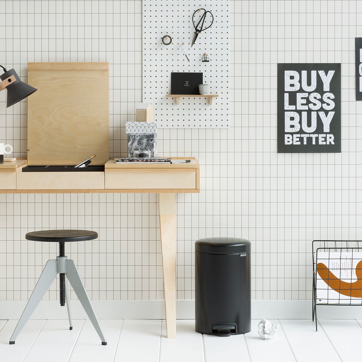 Brabantia Pedal Bin Newicon, 12L, Matt Black