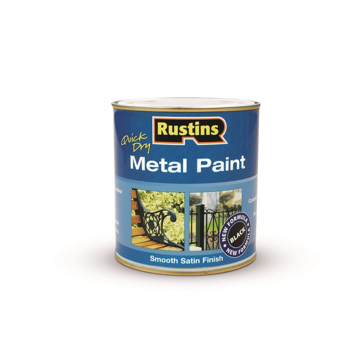 Rustins Metal Paint Black 500ml