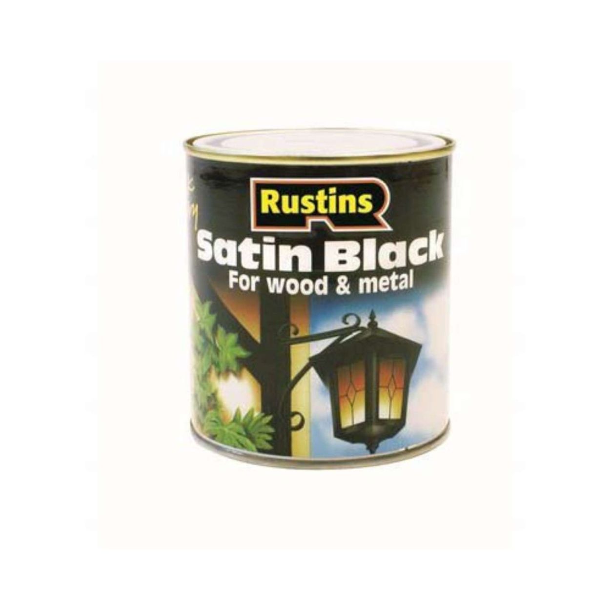 Rustins Satin Black Paint 500ml