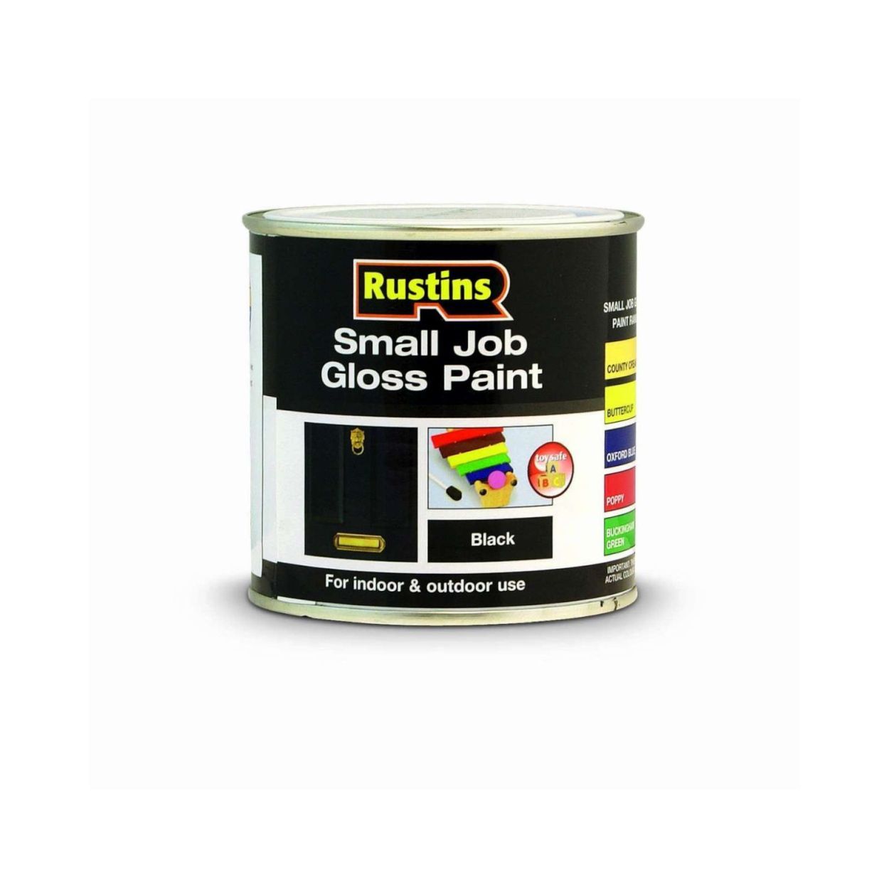 Rustins Small Job Paint Black 250ml