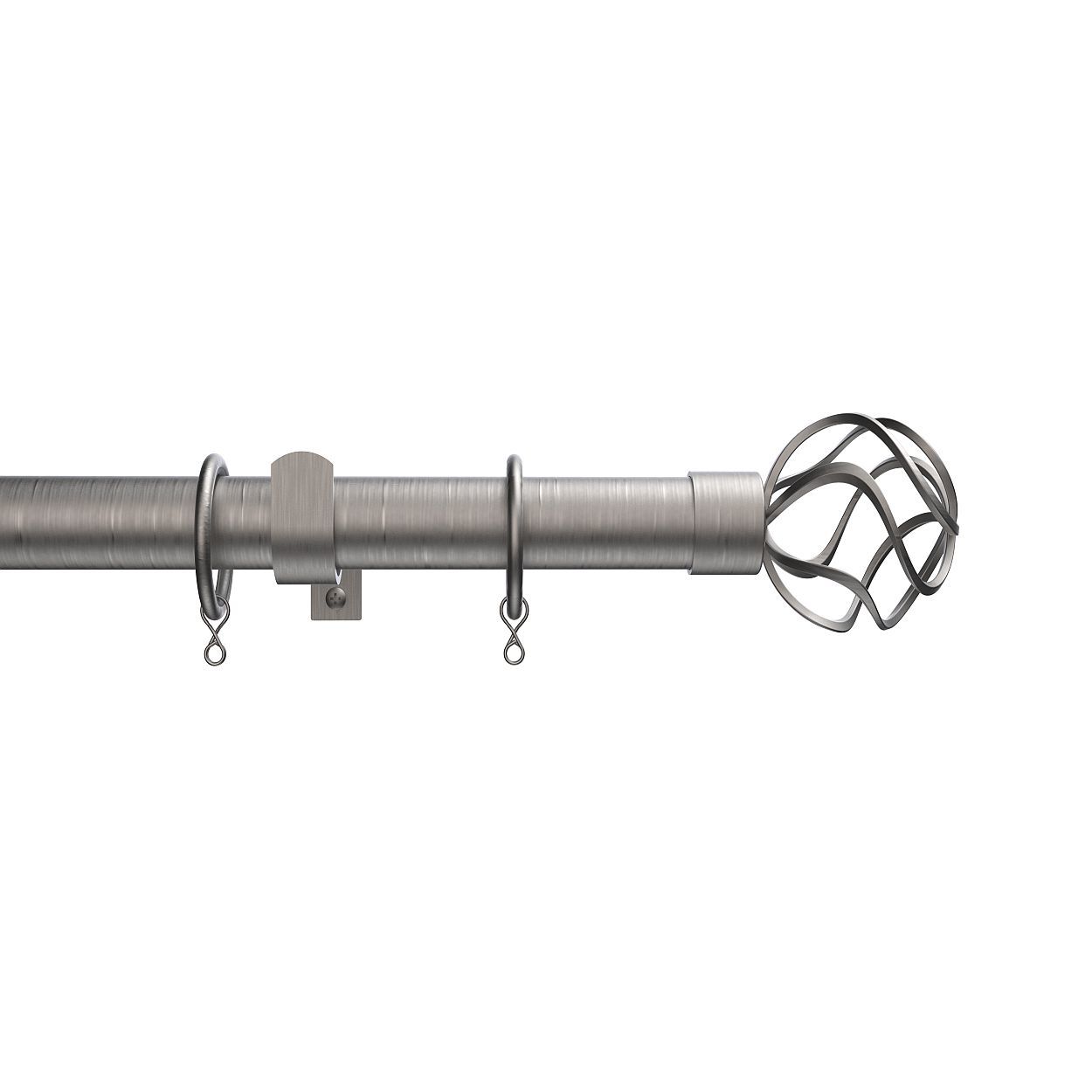 Woodies 25 28mm Ext Cage Pole 180-320cm Satin Steel