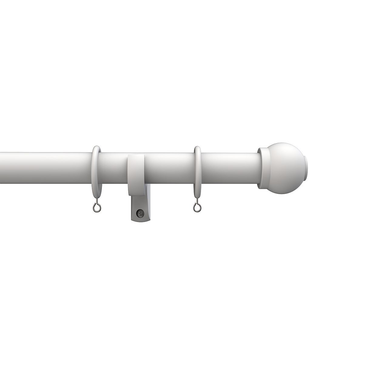 Woodies 28mm Wood Pole White 120cm