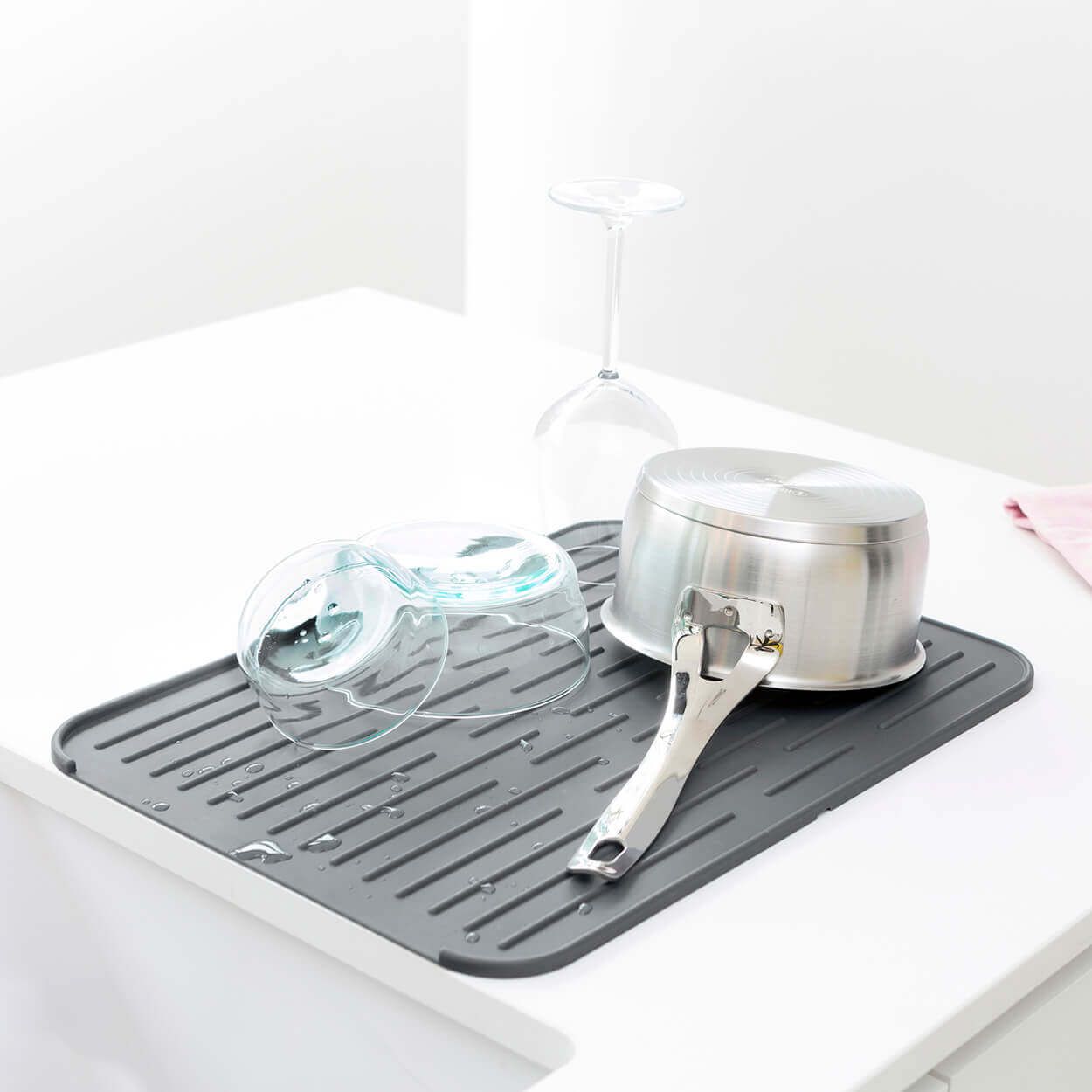 Brabantia Silicone Dish Drying Mat Dark Grey