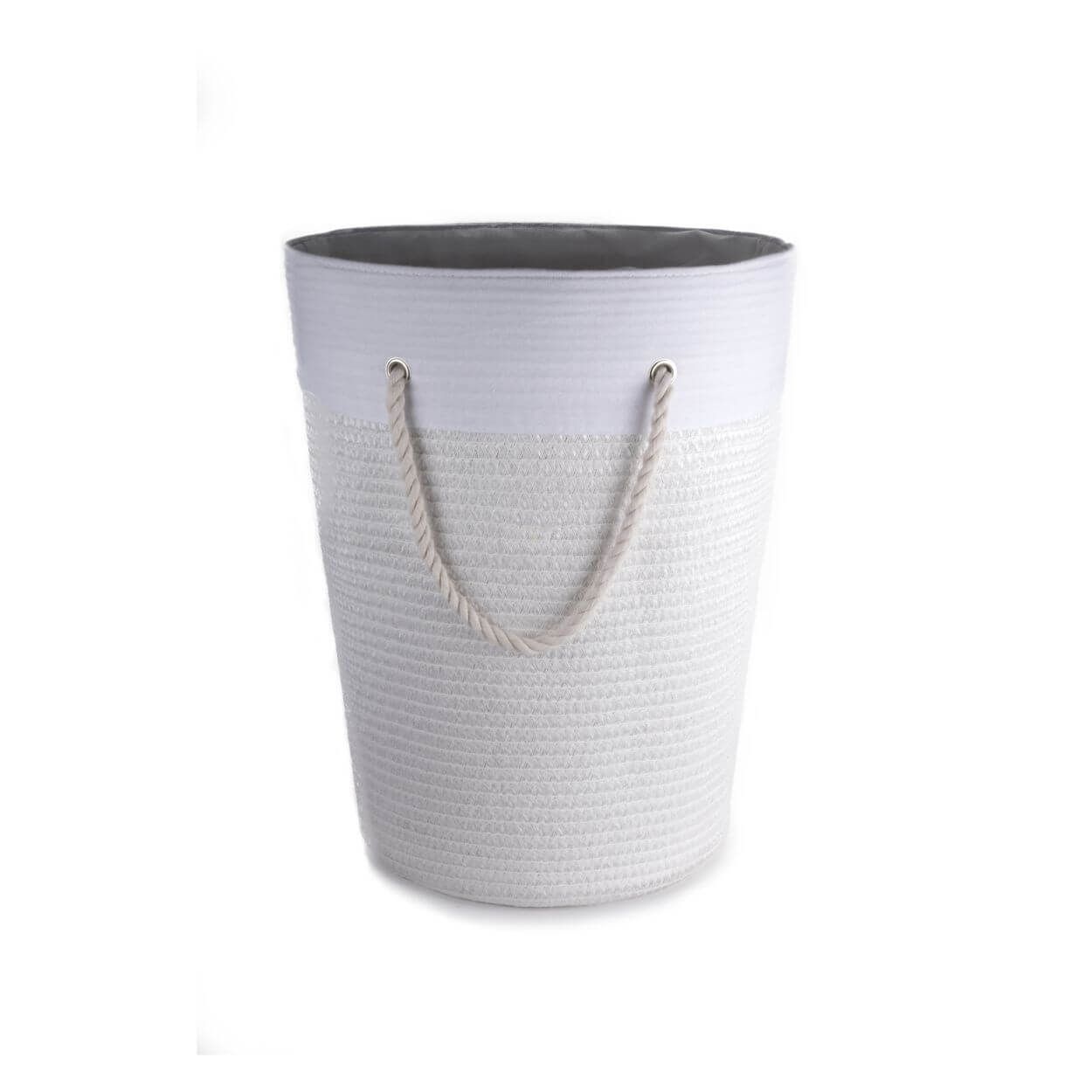 Grey Braid Basket Laundry