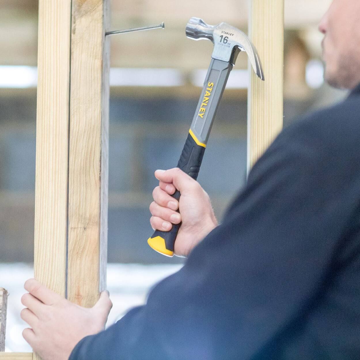 Stanley 16Oz Fiberglass Curved Claw Hammer