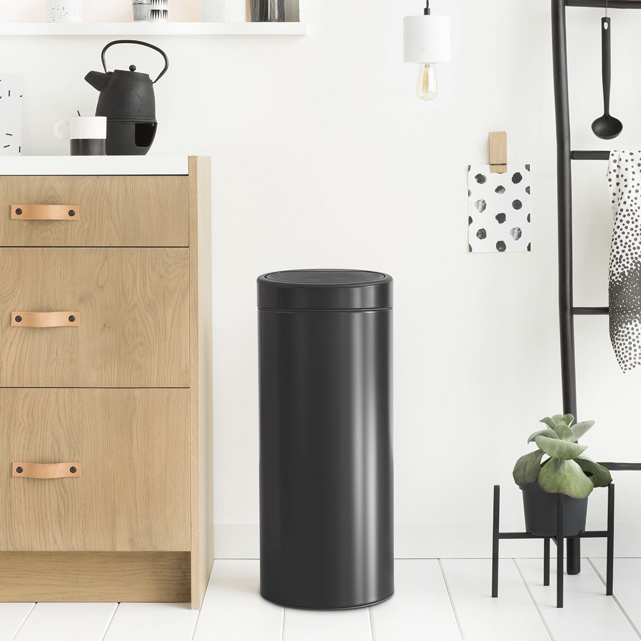 Brabantia Touch Bin 30 Litre Matt Black - Special Order Item