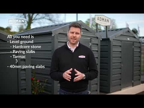 Adman Multistore Standard Colour Metal Shed 8ft x 7ft