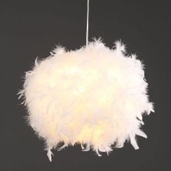 White feather ceiling shade sales