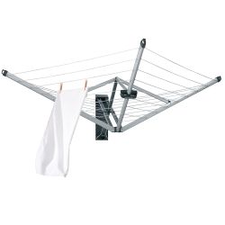 Brabantia Retractable Wallfix 24m Washing Line with Protection Cover