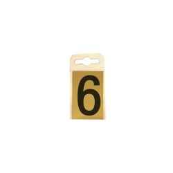 Brass Effect 60mm Numbers - 6