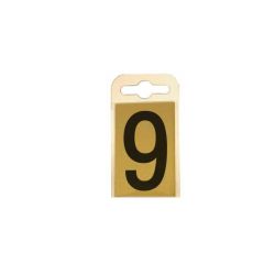 Brass Effect 60mm Numbers - 9