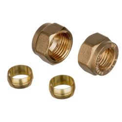 Compression Fittings - 1/2" Nut and olives, 2pack