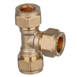 Metric Compression Fittings - 22mm Equal Tee 618