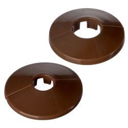Packet of 2 (1/2") Brown Pipe Hole Trims