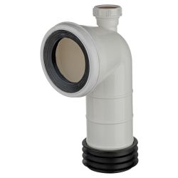Pan Connectors - 4" 90 Deg. Pan Connector with a 32mm (1 1/4") waste pipe Inlet