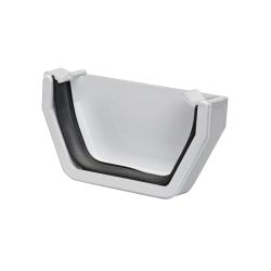Gutter - White Square Gutter Stopend External