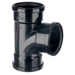 Soil Pipe & Fittings - 4" x 90 Deg.  Plain Soil Branch Triple Socket