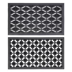 JVL Elipses Rubber Scraper Doormat 40x70cm