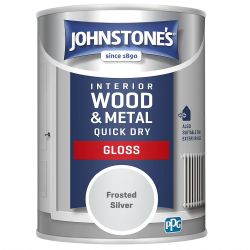 Johnstone's Quick Dry Satin Frosted Silver 750ml