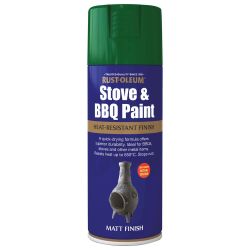 Rust-Oleum Stove and BBQ Paint Green 400ml