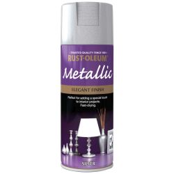 Rust-Oleum Metallic Spray Paint Silver 400ml