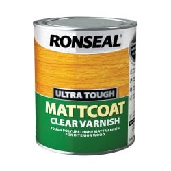 Ronseal 750ml Ultra Tough Varnish Matt Coat Clear