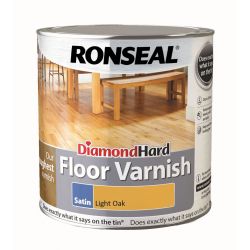 Ronseal 2.5 Litre Diamond Hard Floor Varnish Light Oak
