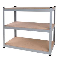 Tactix 1000mm x 400mm 3 Shelf Steel Storage Unit