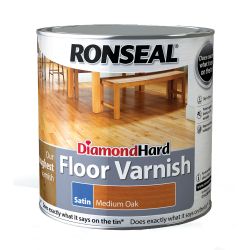 Ronseal 2.5L Diamond Hard Floor Varnish Medium Oak