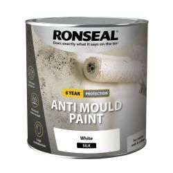 Ronseal 2.5L 6 Year Anti Mould Paint White Silk