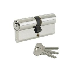 Yale 80mm Euro Double Cylinder Lock - Nickel Plated