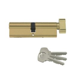 Yale 70mm Euro Thumbturn Cylinder Lock - Brass Plated