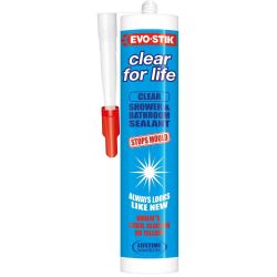 Evo-Stik Clear For Life Shower & Bathroom Sealant 280ml