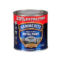 Hammerite Smooth Silver 750ml + 33% Free