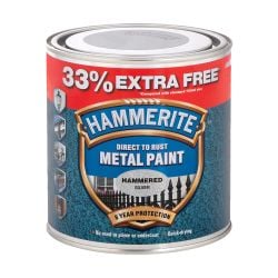 Hammerite Hammered Silver 750ml + 33% Free