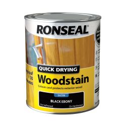 Ronseal 750ml Quick Drying Woodstain Ebony