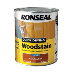 Ronseal 750ml Quick Drying Woodstain Natural Oak