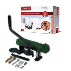 De Vielle Complete Clothesline Winder Dark Green